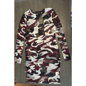 NWT Forever 21 Women's Camouflage Sheer Dress Size 1X